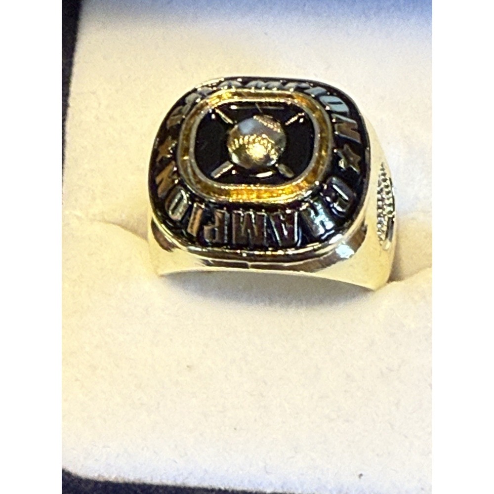 Vintage Baseball Champion Ring Replica Gold Tone Size 10